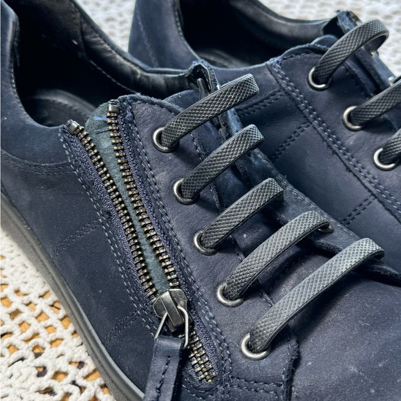 Hotter Chase Casual Shoes Sz 8.5M (dark Blue) Nubuck Leather Side Zip - SKU 725 - Picture 3 of 8